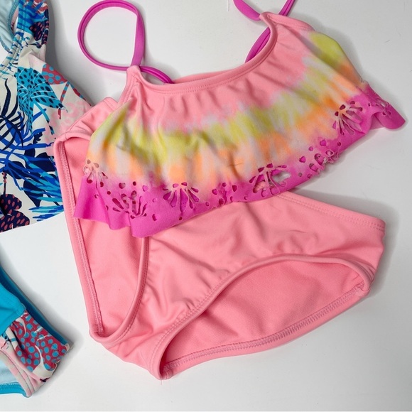 Lot of 3 Girls Swimsuits Two Piece Sets Size M 7/8 Cat & Jack Wonder Nation - Picture 4 of 10